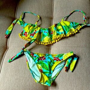 Saint Barth - Blue and yellow bikini for girls by MC2 Saint Barth. 12 years old